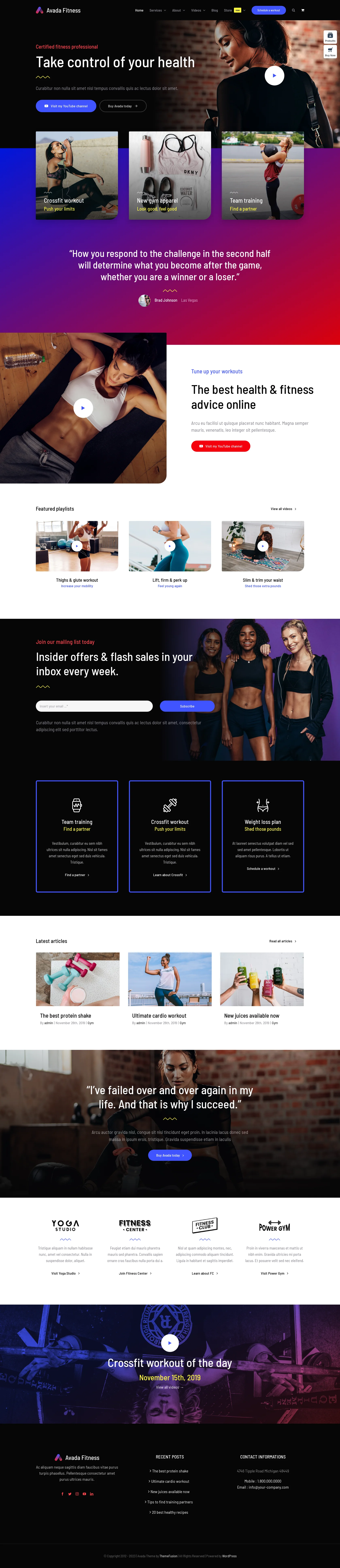 Mẫu giao diện website Trang web thể dục Mẫu giao diện website Trang web thể dục