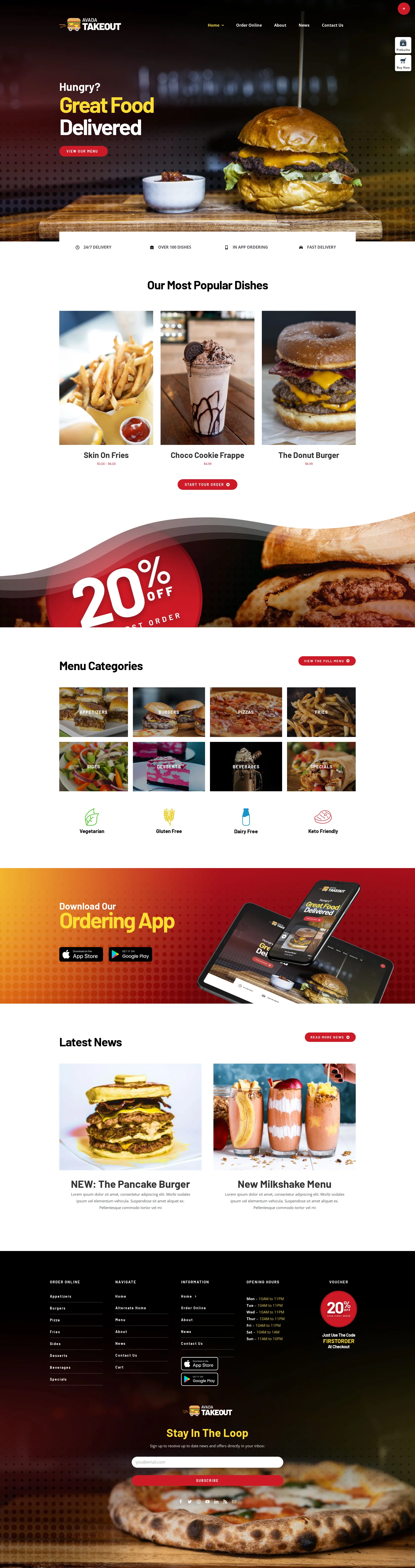 Mẫu giao diện website Trang web Takeout Mẫu giao diện website Trang web Takeout
