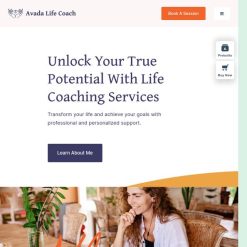 Mẫu giao diện website Avada Life Coach