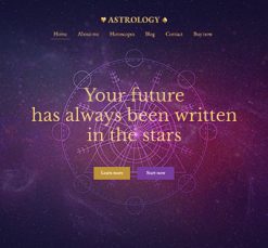 Mẫu giao diện website Chiêm tinh (Astrology)