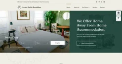 Mẫu giao diện website giường và bữa sáng (Bed And Breakfast Website)