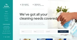 Mẫu giao diện website dịch vụ làm sạch (Cleaning Services Website)