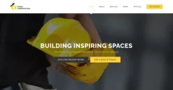 Mẫu giao diện website xây dựng (Construction Website)