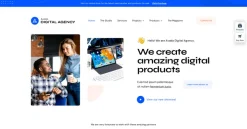 Mẫu giao diện website của cơ quan kỹ thuật số (Digital Agency Website)