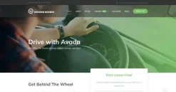 Mẫu giao diện website lái xe (Driving Website)