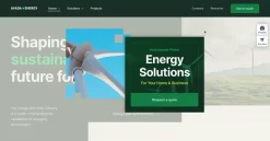 Mẫu giao diện website năng lượng (Energy Website)