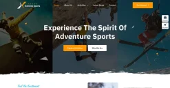 Mẫu giao diện website thể thao khắc nghiệt (Extreme Sports Website)