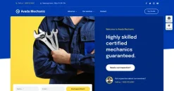 Mẫu giao diện website thợ máy (Mechanic Website)
