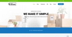 Mẫu giao diện website của Movers (Movers Website)