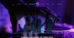Mẫu giao diện website hộp đêm (Nightclub Website)