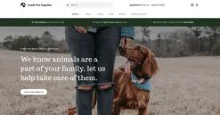 Mẫu giao diện website vật tư thú cưng (Pet Supplies Website)