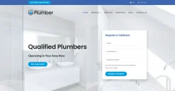 Mẫu giao diện website thợ sửa ống nước (Plumber Website)