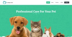 Mẫu giao diện website bác sĩ thú y (Veterinarian Website)