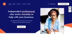 Mẫu giao diện website Trợ lý ảo (Virtual Assistant Website)