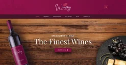 Mẫu giao diện website Winery (Winery Website)