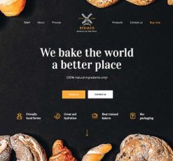 Mẫu giao diện website Thợ làm bánh (Baker 2)