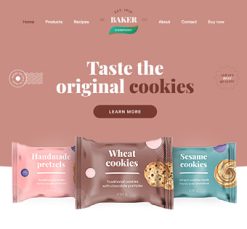 Mẫu giao diện website baker 3