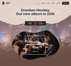 Mẫu giao diện website Ban nhạc (Band 2)