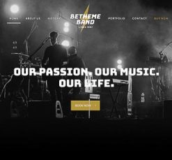 Mẫu giao diện website Ban nhạc (Band 3)