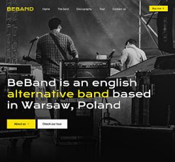 Mẫu giao diện website Ban nhạc (Band 4)