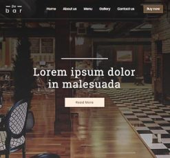 Mẫu giao diện website Bar (Bar 2)