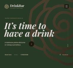 Mẫu giao diện website Bar (Bar 3)