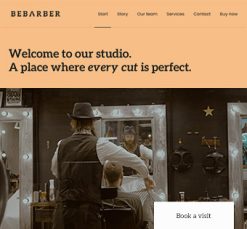 Mẫu giao diện website Thợ cắt tóc (Barber 4)