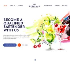 Mẫu giao diện website barman 2