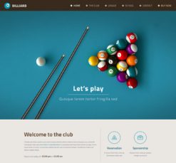Mẫu giao diện website billiard