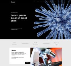 Mẫu giao diện website biolab