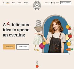 Mẫu giao diện website Nhà hàng Bistro (Bistro 5)