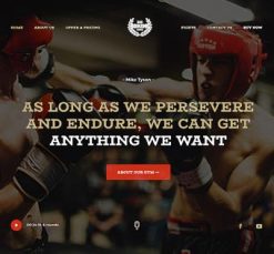 Mẫu giao diện website quyền anh (Boxing)