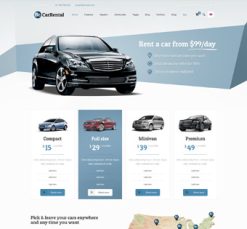 Mẫu giao diện website car rental
