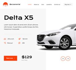 Mẫu giao diện website Cho thuê xe (Car Rental 2)
