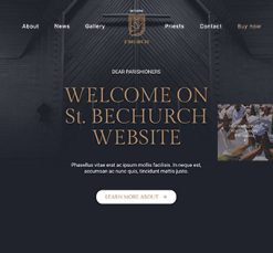 Mẫu giao diện website church 3