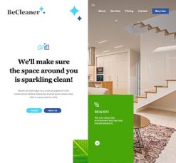 Mẫu giao diện website Dọn dẹp (Cleaner 2)