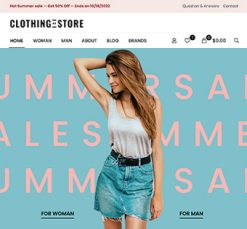 Mẫu giao diện website Cửa hàng quần áo (Clothing Store)