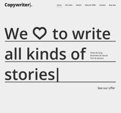 Mẫu giao diện website Copywriter (Copywriter 2)