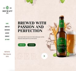 Mẫu giao diện website Bia thủ công (Craft Beer 2)