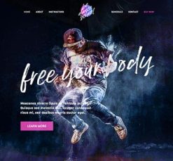 Mẫu giao diện website Trường múa (Dance School)
