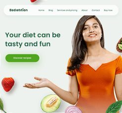 Mẫu giao diện website dietitian 3