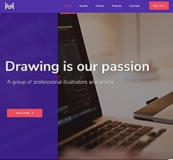 Mẫu giao diện website drawing
