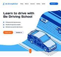 Mẫu giao diện website Điều khiển (Driving 2)