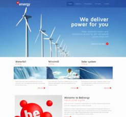 Mẫu giao diện website energy