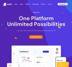 Mẫu giao diện website ERP (ERP 2)