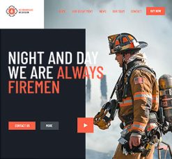 Mẫu giao diện website fire brigade