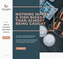 Mẫu giao diện website Người câu cá (Fisher)