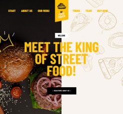 Mẫu giao diện website Xe tải thực phẩm (Food Truck)