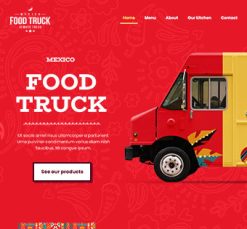 Mẫu giao diện website Xe tải thực phẩm (Food Truck 2)
