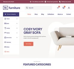 Mẫu giao diện website Cửa hàng nội thất (Furniture Store 2)